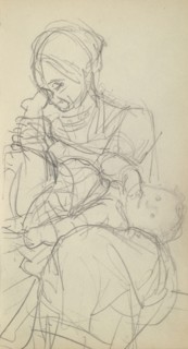 Sketchbook of Adolph Menzel, Menzel, Adolph, 1815-1905, pencil on paper, 1863, German painter