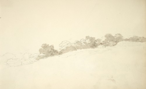 Sketchbook Carle Vernet, 1758-1836, pencil, ink, watercolor, studies of hunt scenes, horses, figures, and notes about the colors