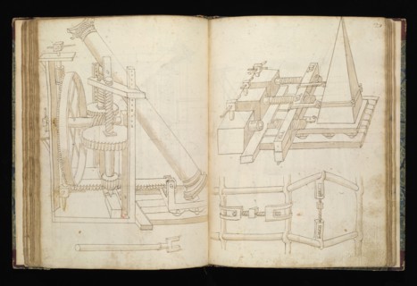 Edificij et machine, Martini, Francesco di Giorgio, 1439-1501, brown ink and wash, ca. 1475-ca. 1480