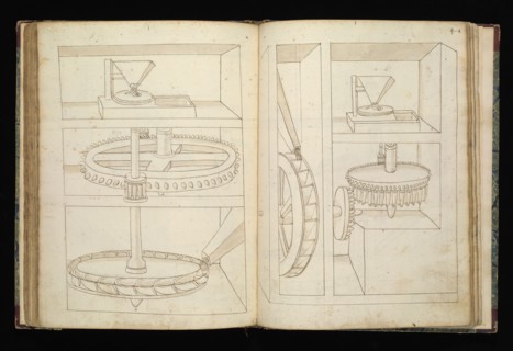 Edificij et machine, Martini, Francesco di Giorgio, 1439-1501, brown ink and wash, ca. 1475-ca. 1480