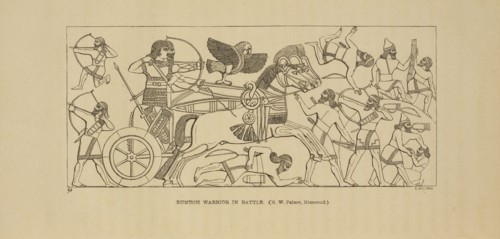 Eunuch warrior in battle, Nineveh and its remains, with an account of a visit to the Chaldaean Christians of Kurdistan