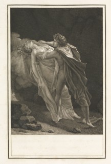 Orpheus and Eurydice, Works, Girodet-Trioson, Anne-Louis, 1767-1824, Gérard, François-Pascal-Simon, 1770-1837, Virgil, Engraving