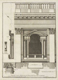 Finestrone di mezzo della facciata del palazzo de Sigri. Conseruatori in Campidoglio, Stvdio d'architettvra civile sopra