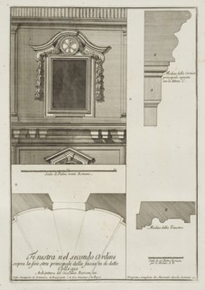 Finestra nel secondo ordine sopra la finestra principale della facciata di detto Collegio, Stvdio d'architettvra civile sopra