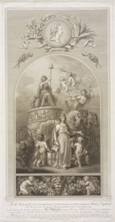 Print from the Transparent Painting exhibited on 24th April 1789 in the front of the Bank in celebration of His Majesty's
