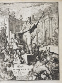 Title page of vol. 1, Historie van de reformatie der kerke van Engeland, Romeyn de Hooghe Collection, Burnet, Gilbert, 1643-1715