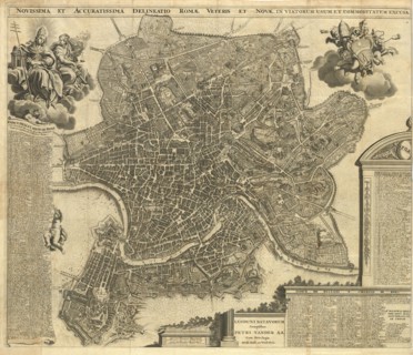 Novissima et Accuratissima Delineatio Romae Veteris et Novae in Viatorum Usum et Commoditatem Excusa, Rome moderne: première