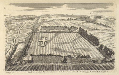 Richborow Castle of the Romans 7. Oct. 1722, Itinerarium curiosum or, An account of the antiquities, and remarkable curiosities