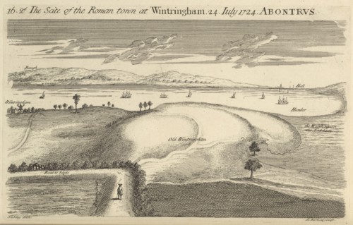 The Scite of the Roman town at Wintringham. 24. July 1724. Abontrus, Itinerarium curiosum: or, An account of the antiquities