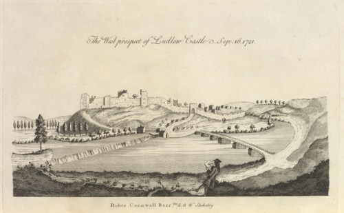 The West Prospect of Ludlow Castle. Sep. 16. 1721, Itinerarium curiosum, or, An account of the antiquities, and remarkable