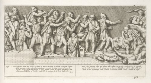 A portion of the Trajan Column's spiral relief, Colonna Traiana eretta dal Senato e popolo romano all'imperatore Traiano Augusto
