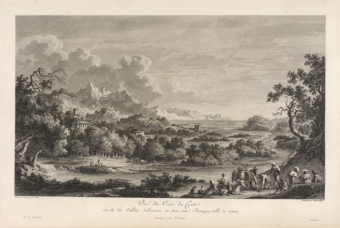 Vuë du Cours du Crati en de la Vallée délicieuse òu étoit située l'Antique Ville de Sybaris, Voyage pittoresque
