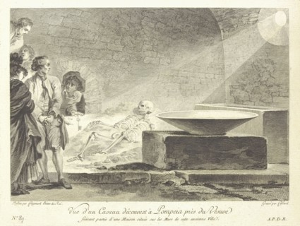 Vue d'un caveau découvert à Pompeia près du Vesuve, Voyage pittoresque, ou, Description des royaumes de Naples et de Sicile