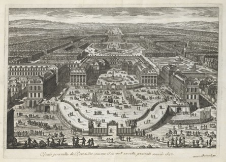 A General View of Versailles as Seen in the Present Year 1682, Perelle engravings of Paris, royal residences, chateaux of France