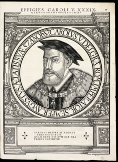 Effigies Caroli V. XXXIX.: Germanorum Imperatoris. Imperatorvm Romanorvm omnivm orientalivm et occidentalivm verissimae imagines