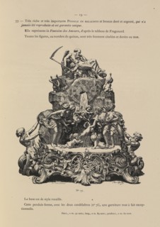 Pendule en Malachite et bronze doré et argenté, Palais de San Donato: catalogue des objets d'art et d'ameublement, tableaux