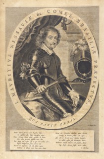I. Mauritius Nassauie and c. Comes. Brasiliae Praefectus: Qua Patet Orbis. Casparis Barlæi, rervm per octennivm in Brasilia