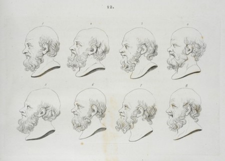 Examples of heads of Socrates, Essays on physiognomy: designed to promote the knowledge and the love of mankind, Lavater, Johann