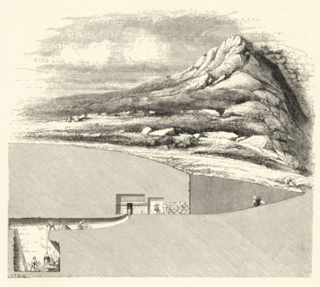 Section of the Tunnel formed from the Temple leading to a remarkable Sepulchre, Antiquities of Kertch