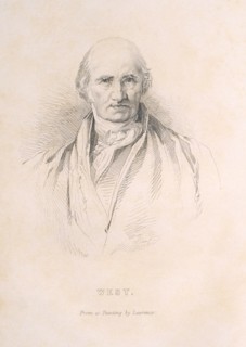 West: from a painting by Lawrence, The artists of America: a series of biographical sketches of American artists: with portraits