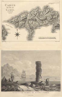Pl. 53: Vestiges du Temple de Junon à Samos, Pl. 52: Carte de L'Ile de Samos, Pl. 53: Vestiges du Temple de Junon à Samos