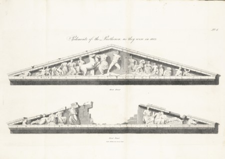 The Pediments of the Temple as they were in the Year 1683, The Elgin marbles from the Temple of Minerva at Athens