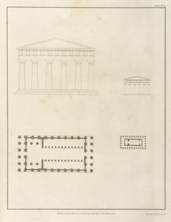 Plan and Elevation Restored of the Temple of Jupiter, The Antiquities of Magna Graecia, Longman, Hurst, Orme, and Rees, Watts