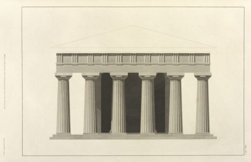 Elevation of the Front of the Temple, The Antiquities of Magna Graecia, Longman, Hurst, Orme, and Rees, Lowry, Wilson, 1762-1824