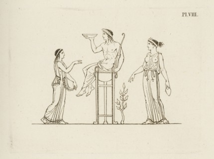 Pl. XIII. A collection of antique vases, altars, paterae, tripods, candelabra, sarcophagi, andc. from various museums