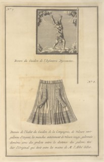 Facing with Field Colors for the Dijon Infantry and Plan for Field Colors for a Campaign Uniform, Ceremonies et coutumes
