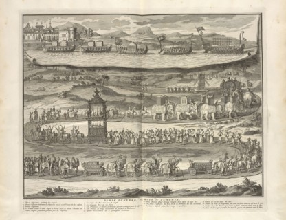 Funeral State of Kings of Tunquin, Ceremonies et coutumes religieuses de tous les peuples du monde, Picart, Bernard, 1673-1733