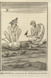 Brahmins Feeding Birds with Devotion, Ceremonies et coutumes religieuses de tous les peuples du monde, Picart, Bernard, 1673
