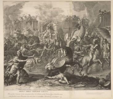 Battle of Arbela: detail, Battles of Alexander, Audran, Gérard, 1640-1703, Le Brun, Charles, 1619-1690, Etching, engraving