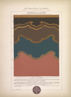 Tenture murale, L'harmonie des couleurs, Guichard, Édouard, b. 1815, Paint on paper, 1880, Plate numbered 19 in upper right