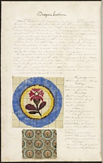 French textile manuscript, ca. 1820, This manuscript, an instruction manual for a school associated with a manufactory