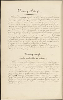 French textile manuscript, ca. 1820, This manuscript, an instruction manual for a school associated with a manufactory