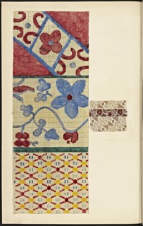 French textile manuscript, ca. 1820, This manuscript, an instruction manual for a school associated with a manufactory