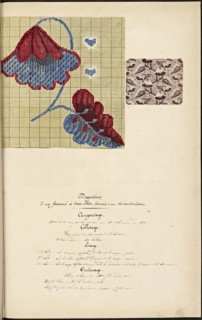 French textile manuscript, ca. 1820, This manuscript, an instruction manual for a school associated with a manufactory