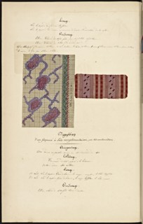 French textile manuscript, ca. 1820, This manuscript, an instruction manual for a school associated with a manufactory