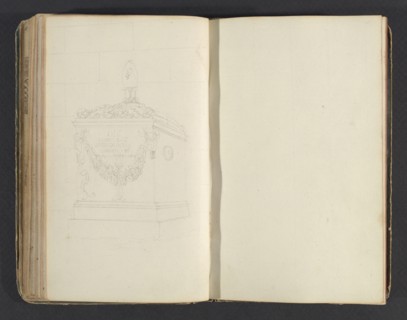 Sketchbook, Percier, Charles, 1764-1838, pencil, ink, wash, 1790, The sketchbook, attributed to the architect Charles Percier