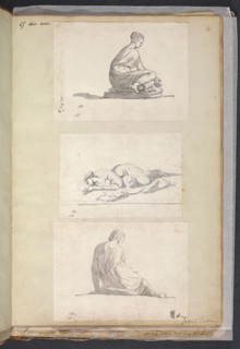 Album 11, David, Jacques-Louis, 1748-1825, pencil, charcoal, ink and wash, 1775-1785