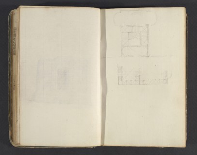 Sketchbook, Percier, Charles, 1764-1838, pencil, ink, wash, 1790, The sketchbook, attributed to the architect Charles Percier