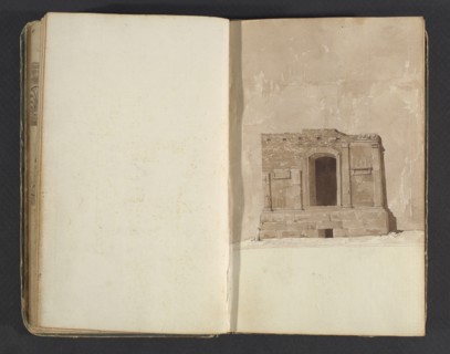 Sketchbook, Percier, Charles, 1764-1838, pencil, ink, wash, 1790, The sketchbook, attributed to the architect Charles Percier