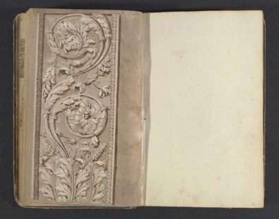Sketchbook, Percier, Charles, 1764-1838, pencil, ink, wash, 1790, The sketchbook, attributed to the architect Charles Percier