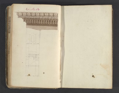 Sketchbook, Percier, Charles, 1764-1838, pencil, ink, wash, 1790, The sketchbook, attributed to the architect Charles Percier