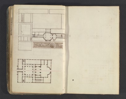 Sketchbook, Percier, Charles, 1764-1838, pencil, ink, wash, 1790, The sketchbook, attributed to the architect Charles Percier