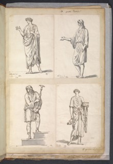 Album 11, David, Jacques-Louis, 1748-1825, pencil, charcoal, ink and wash, 1775-1785