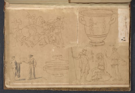Album 11, David, Jacques-Louis, 1748-1825, pencil, charcoal, ink and wash, 1775-1785
