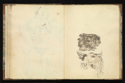Sketchbook of ornamental and decorative designs, 18th century, pencil, pen, and wash drawings, Late 18th century, The sketchbook