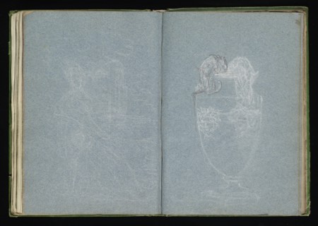 Roman sketchbook, Gauffier, Louis, 1761-1801, pencil, pen and black and brown ink, grey and brown wash, and black and white